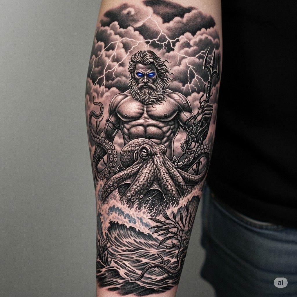 ý nghĩa hình xăm poseidon