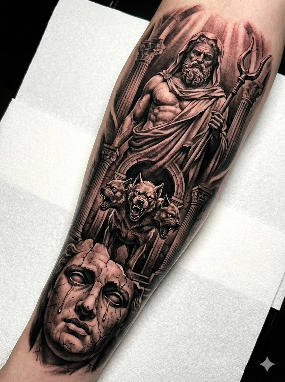 hình xăm thần poseidon
